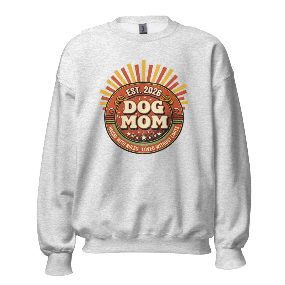 Dog Mom Est 2026 - Crewneck Ash