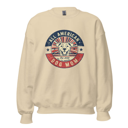 All American Dog Mom - Crewneck Sand