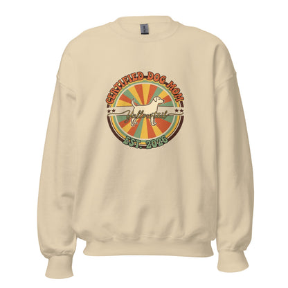 Certified Dog Mom - Crewneck Sand