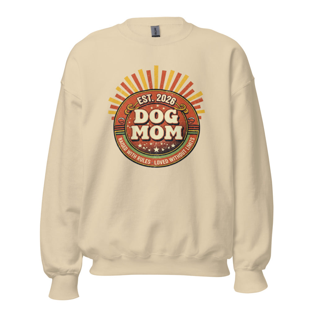 Dog Mom Est 2026 - Crewneck Sand